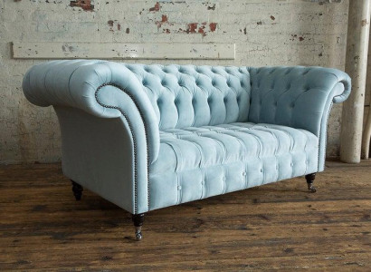 Chesterfield Leder Couch Sofa 2 Sitzer Polster Sofas Design Luxus Sofas Textil