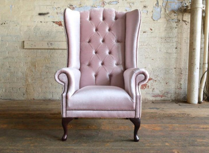 Chesterfield Sessel Fernseh Ohrensessel Couch 1 Sitzer Sofa Textil Stoff Couchen