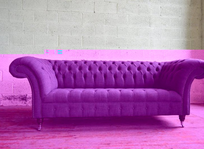 Chesterfield Polstermöbel Designer Sofa 3 Sitzer New Premium Class Luxusstoffe