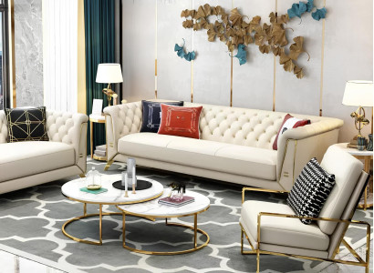 Chesterfield Leder Couch Polster Sitz Garnitur 3+2+1 Sitzer Designer Couchen Neu