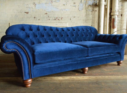 XXL Big sofa Couch Chesterfield Designer Couchen Sofa Textil Stoff Garnituren