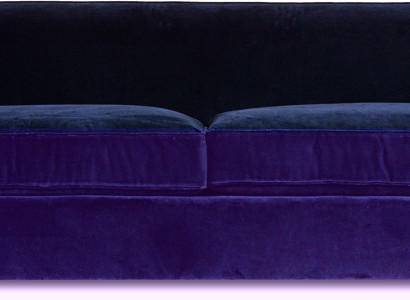 Chesterfield Samt Sofa 3 Sitzer Designer Lila Couchen Couch Stoff Polster Textil