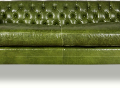 XXL Sofa 3 Sitzer Grün Couch Chesterfield Polster Sitz Garnitur Leder Textil Neu