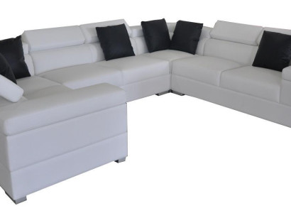 Ledersofa Couch Wohnlandschaft Eck Garnitur Design Modern Sofa U-Form K5006