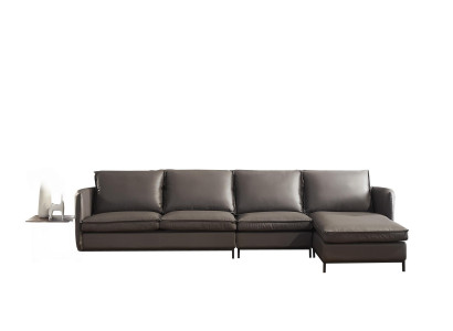 Garnitur Italien Sofa Leder Eck Couch Sitz Landschaft L Form Luxus Wohn Polster