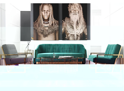 Chesterfield Metall Couch Polster Sitz Garnitur Sofa 3+1 Leder Wohnzimmer Samt