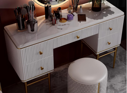 Tisch Klassische Konsole Spiegel Kommode Schminktisch Schlafzimmer Hocker Set
