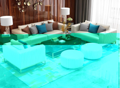 Chesterfield Metall Couch Polster Sitz Garnitur Sofa 3+1 Leder Design Garnituren