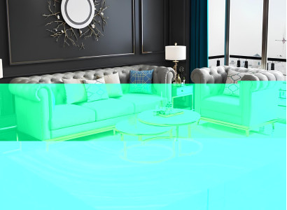 Chesterfield Metall Couch Polster Sitz Garnitur Sofa Leder Design Garnituren 3+1