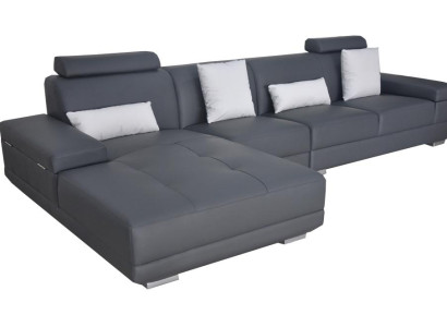 Leder Couch mit USB Polster Sitz Garnitur Moderne Design Sofas Wohnlandschaft