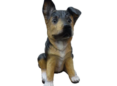 Deko Figur Statue Skulptur 38 cm Figuren Statuen Skulpturen Garten Hund  (A336)