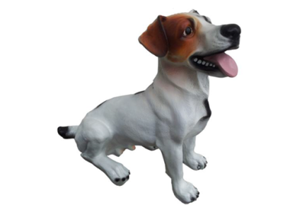 Deko Figur Statue Skulptur 40 cm Figuren Statuen Skulpturen Garten Hund (A393)