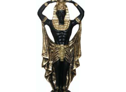 Kerzenständer Ägyptische Skulptur Kerzenleuchter Leuchter Candle Holder 37 cm