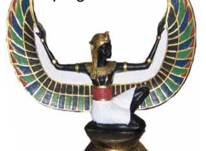 Skulptur Ägypten Göttin Maat Spiegel Stand Figuren Skulpturen Figur Neu 35 cm