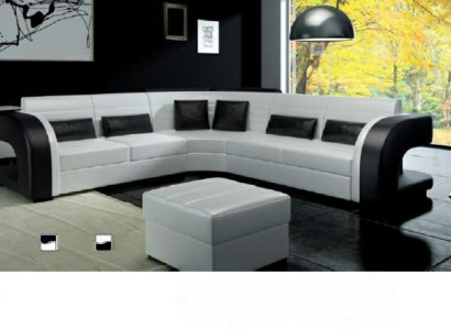 Ledersofa mit USB Design Wohnlandschaft Couch Garnitur Polsterecke Sofa BERGAMO