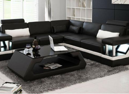 XXL Ledersofa Wohnlandschaft Ecksofa Leder Ecksofa Garnitur HAMBURG II