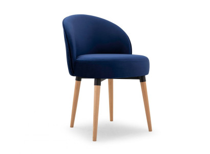 Blauer Sessel Stuhl Design Polsterstuhl Stühle Esszimmerstuhl Bürostuhl Modern