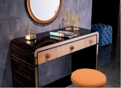 Schminktisch Hocker Komplett Set Kommode Schlafzimmer 2tlg. Konsole Sideboard