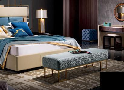 Hocker Fußhocker Beistellhocker Ottomane Chaiselounge Sitzbank Textil Designer