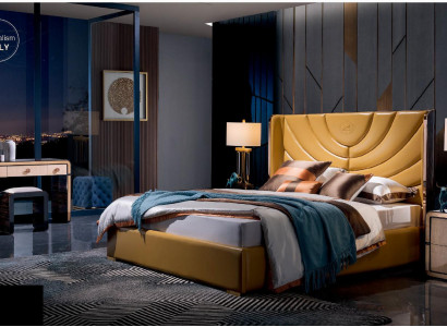 Bett + 2x Nachttische 3tlg. Schlafzimmer Set Italienische Möbel Stil Modern Neu
