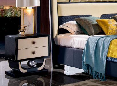 Nachttisch 2x Holz Nachttische Tisch Konsolen Nacht Moderner Stil Beistelltisch