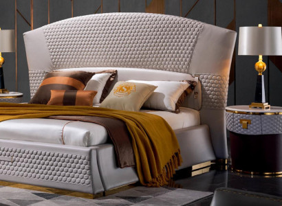 Italienische Design 2x Nachttisch Beistell Tisch Konsolen Tische Möbel Leder Neu
