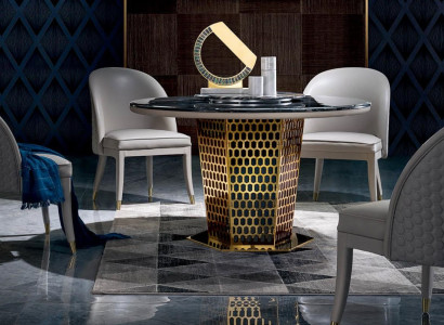 essgruppe esszimmer set rund tisch 4 stühle stuhl set garnitur luxus gruppen neu