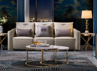 Beistell Couch Tisch Rund Tische Runde Sofa Metall Glas Designer Luxus design