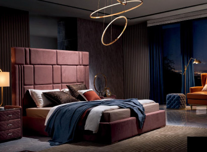 Bett 2x Nachttisch 3 tlg. Schlafzimmer Set Design Möbel Modern Luxus Betten Neu