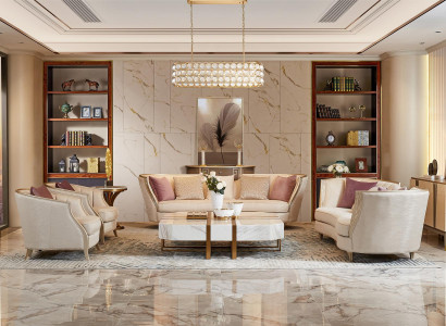 Amerikanische Stil Möbel Wohnzimmer Design Garnitur Luxus Sitz Polster Sofas 411