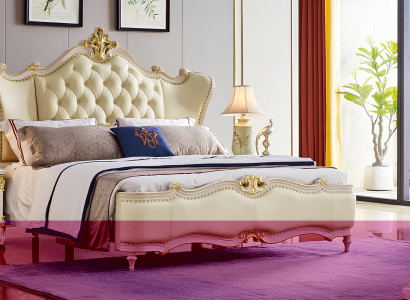 Luxus Chesterfield Komplett Schlafzimmer Bett Nachttisch 3tlg. Set Echtholz