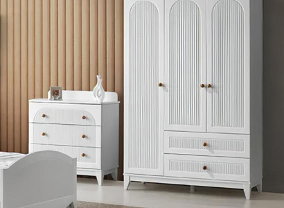 Kommode Kleiderschrank vielseitiges Möbelset für Stauraum Kinderzimmermöbel