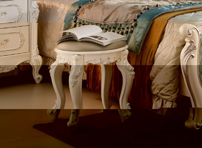 Barock Sitzhocker Schminktisch Hocker Echtholz Polsterhocker Polster Ottomane