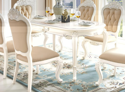 Barock Antik Stil Esszimmer Set Echtholz Klassische 4x Stühle Stuhl