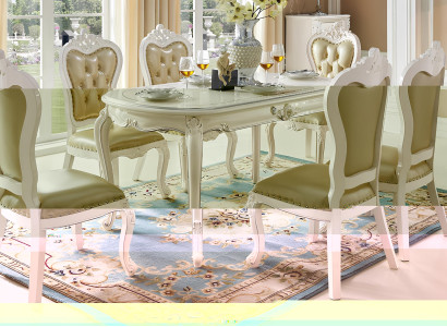 Barock Antik Stil Esstisch Tisch Echtes Echtholz Klassische Designer Tische