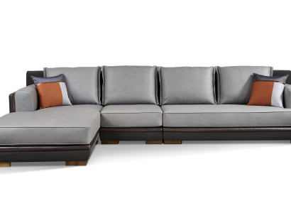 Ecksofa Leder Sofa Polstergarnitur Moderne Couch Wohnlandschaft L form Design