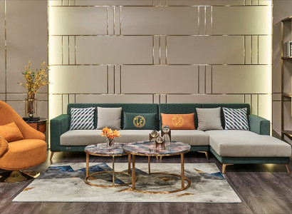 Ecksofa Lform Textil Luxus Design Wohnlandschaft Polster Couch Couchen Möbel Neu