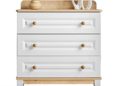 Hochwertige Kommode Schlafzimmer 3-Schubladen Sideboard Holz Möbel