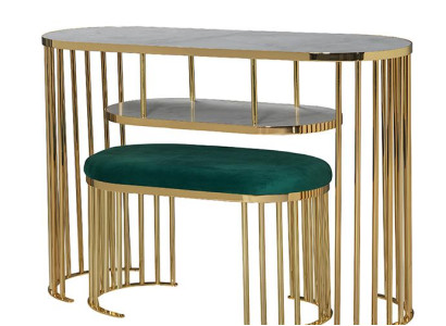 Schminktisch Gold Hocker Konsole Hochwertig Schmink Tische Tisch Konsolen