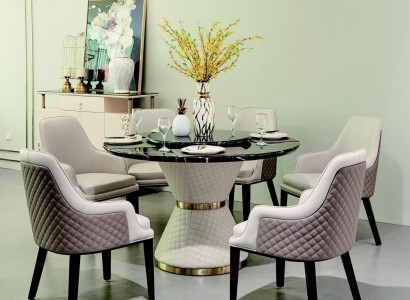 Esszimmer Design Möbel Stuhlgruppe Tisch 4 Lehn Stühle Set Garnitur Neu 5 tlg.