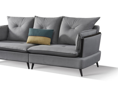 Moderne Sofagarnitur 3+1 Sitzer Sofa Couch Polster Garnitur Couchen Textil Neu