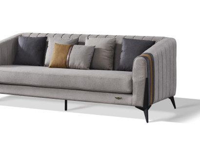 Sofagarnitur 3+1+1 Sitzer Set Design Sofas Polster Couchen Textil Leder Relax