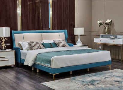 Edles Schlafzimmer Set garnitur Nachttisch Kommode Bett Designer Möbel Betten