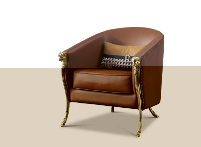 Leder-Sessel in Schwarz mit Edelstahlrahmen modern und elegant