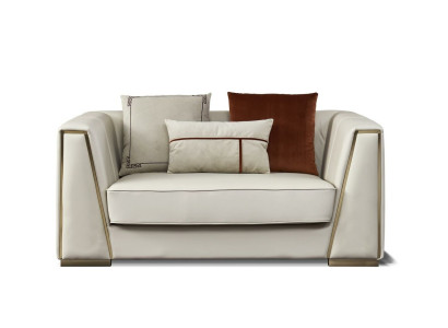 Klassisches Chesterfield-Sofa aus Textilleder in Braun