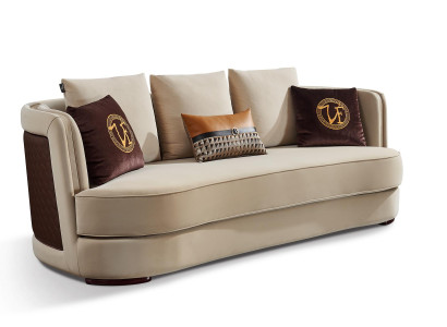 Wohnlandschaft Sofagarnitur 3+1+1 Sitzer Ledersofa Couch Garnitur Polstergruppe