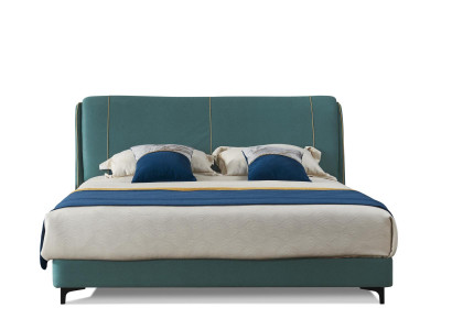 Luxus Schlafzimmer Bett Design Polster Betten Möbel Schlaf Hotel Turkis Doppel