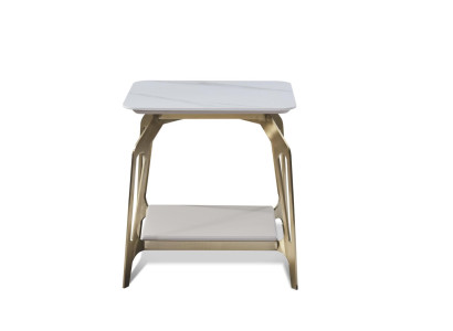 Moderner Tisch Couchtisch Beistelltisch Sofa Design Wohnzimmer Holz Edelstahl