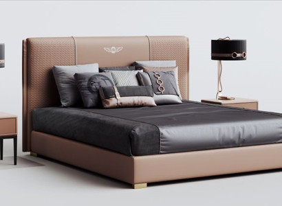 Luxus Schlafzimmer Bett Doppelbett Textil Holz Leder Polster Betten 180x200 Neu