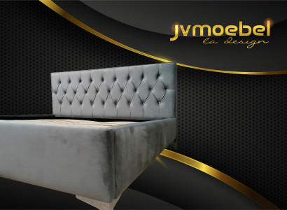 Chesterfield Textil  Bett Polster Design 140x200 Doppelbett Betten Bettgestell